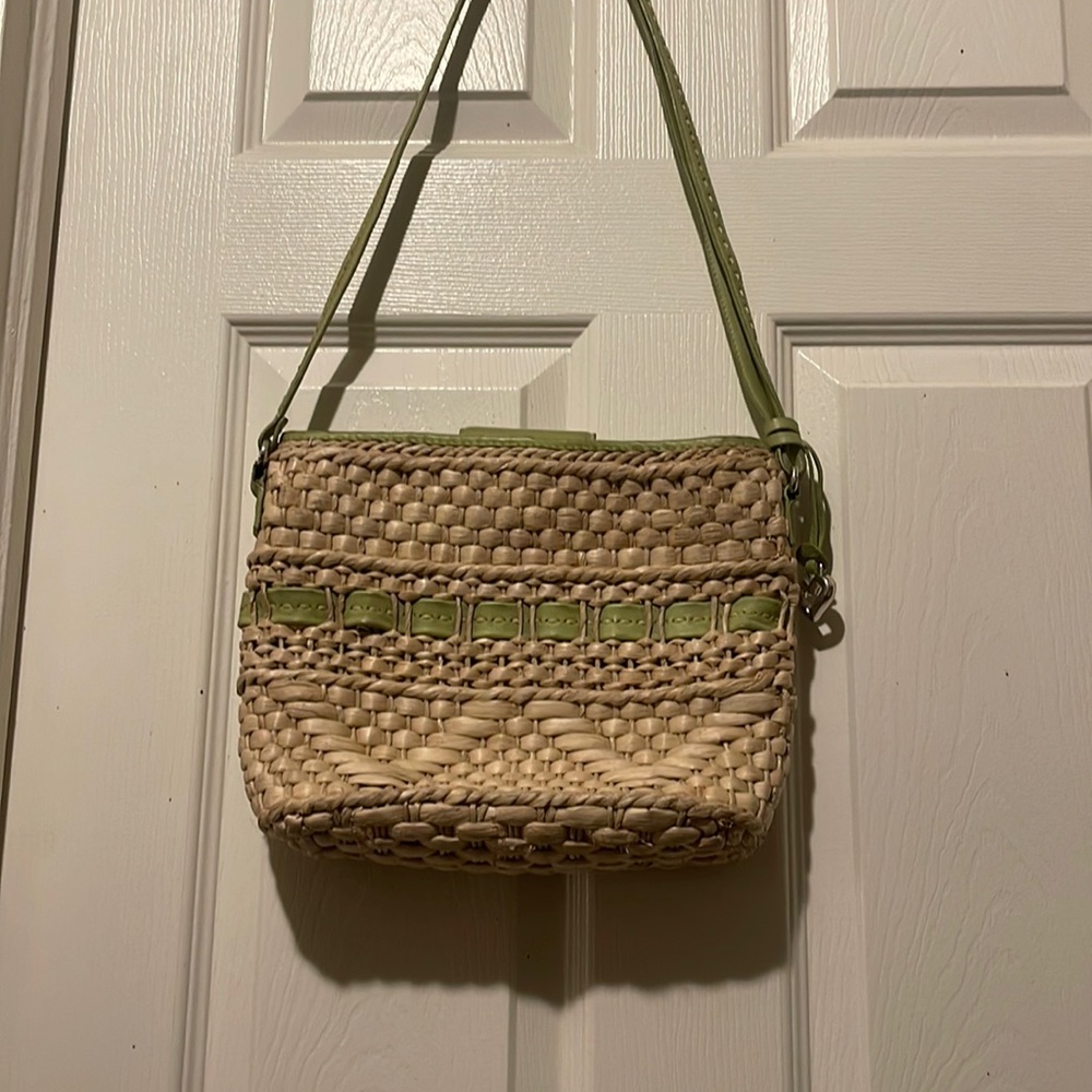 Brighton straw Carmela bag in lime